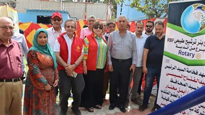  رئيس مياه الدقهلية وممثلي نادي روتاري مصر يتفقدون أول بئر مياه شاطئي بنوسا البحر