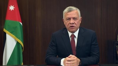 ملك الأردن: منطقتنا لن تنعم بالأمن دون حل الدولتين