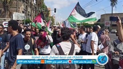 بالروح بالدم نفديكى يا فلسطين.. طلاب جامعات مصر يدعمون فلسطين