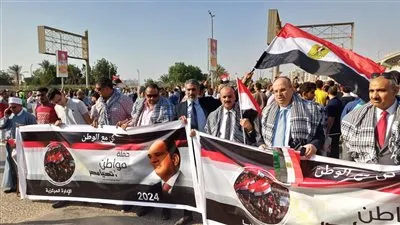 صور| لدعم فلسطين.. قيادات حملة مواطن يشاركون في الوقفة التضامنية أمام المنصة