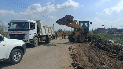 رفع 9200 طن مخلفات وبلدية بحملة مكبرة بالجمالية في الدقهلية