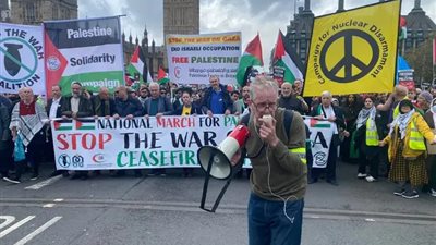 مسيرة حاشدة في شوارع لندن لدعم فلسطين