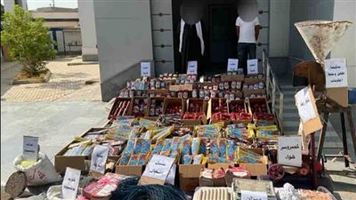 ضبط عاطل لحيازته قرابة 1500 قطعة ألعاب نارية بقصد الاتجار بالإسكندرية