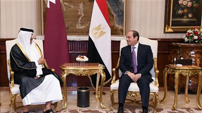  10 اتفاقات بين الرئيس السيسي وأمير قطر حول الأزمة الفلسطينية