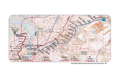 بطول 41 كم.. خريطة محطات مترو الخط الثالث بعد اكتماله