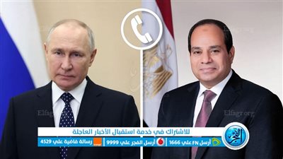 عاجل - مكالمة هاتفية بين السيسي وبوتين بشأن الحرب على غزة.. اعرف التفاصيل (فلسطين اليوم)