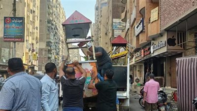محافظة الجيزة تشن حملات لرفع تعديات المحال والمنشآت التجارية بالطوابق والمنشية وفيصل