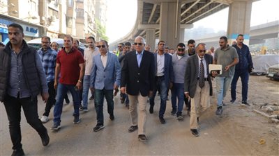 محافظ الجيزة يتفقد تنفيذ أعمال مشروع تغطية وتأهيل وتطوير ترعة المريوطية