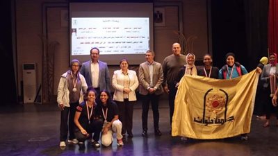 حصول جامعة حلوان على المركز الأول فى مسابقة الجمباز بأولمبياد الفتاة الجامعية
