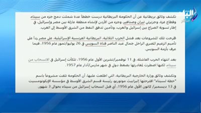 منذ 1956.. وثائق سرية تفضح مخطط سرقة سيناء (فيديو)