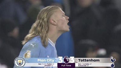 شاهد بالفيديو.. هالاند يهاجم حكم مباراة مانشستر سيتي وتوتنهام بالدوري الإنجليزي