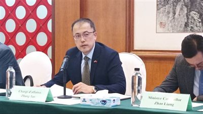 نائب السفير الصيني يثمن دور الرئيس السيسي في تهدئة الأوضاع بقطاع غزة