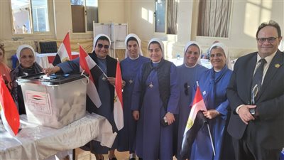 راهبات قلب يسوع في الإسكندرية يدلون بأصواتهن في الانتخابات الرئاسية