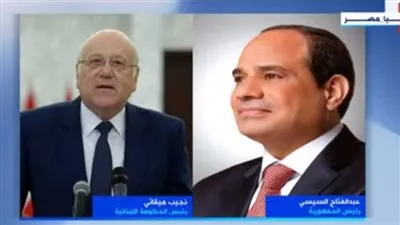 عاجل| الرئيس السيسي يتلقى اتصالا من رئيس الحكومة اللبنانية