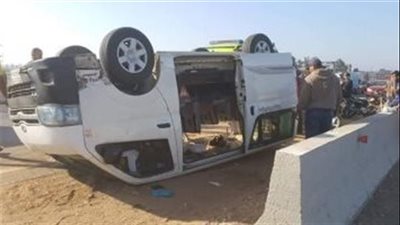 مصرع وإصابة 9 أشخاص.. قرارات النيابة في حادث انقلاب ميكروباص 