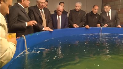 وزير التنمية المحلية يتفقد مصنعا لتفريخ الأسماك 