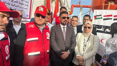 سفارة العراق بالقاهرة تشارك في تسليم باخرة المساعدات العراقية إلى الشعب الفلسطيني