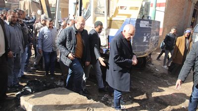 محافظ الجيزة يتفقد أعمال تطهير وتحسين كفاءة مصرف الرهاوى بمدينة منشأة القناطر