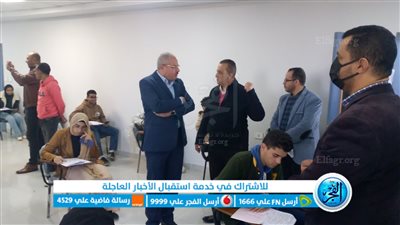رئيس جامعة قناة السويس يتفقد سير الامتحانات داخل الكلية المصرية الصينية