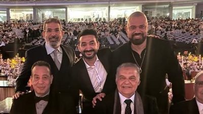 خالد تاج الدين ومحسن جابر في حفل ليلة الموسيقار صلاح الشرنوبى