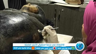 ننفرد بنشر مراحل عملية ترميم تابوت بمتحف جاير أندرسن والكشف عن اسم صاحبه (صور وفيديو)
