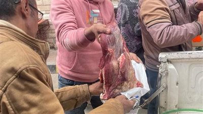 مصادرة 135 كيلو لحوم مجمدة غير صالحة للاستهلاك الآدمي بالشهداء