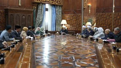 شيخ الأزهر يستقبل ابنة الرئيس الإندونيسي الأسبق (صور)
