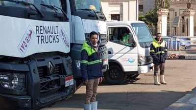 انتشار معدات شركة مياه الشرب والصرف الصحي بالجيزة تحسبا لسقوط أمطار