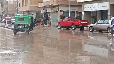سقوط أمطار غزيرة على قرى ومدن محافظة المنوفية