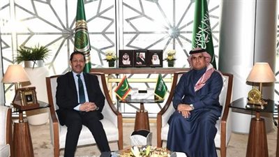 مندوب المملكة لدى الجامعة العربية يستقبل نظيره الموريتاني