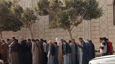 تشييع جنازة أب وأبنائه ضحايا انفجار أنبوبة بوتاجاز بالقليوبية