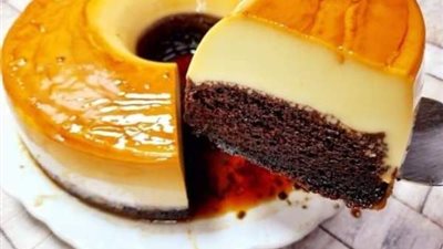 استمتع بالكيكة بالكريم كراميل اللذيذة المحضرة في المنزل