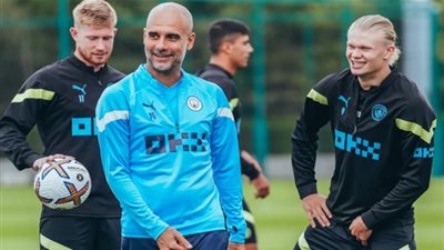 جوارديولا يتغني بـ دي بروين وهالاند قبل مواجهة إيفرتون