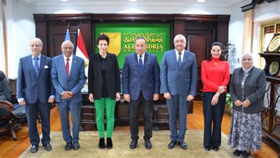 رئيس جامعة الإسكندرية يستقبل سفيرة قبرص لبحث أوجه التعاون 