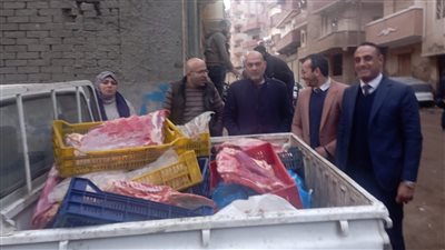 ضبط 300 كجم لحوم مذبوحة خارج المجازر ودواجن ودهون غير صالحة للاستهلاك الآدمي بالمنوفية