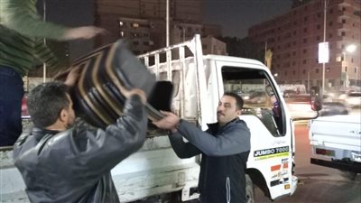 رفع 68 حالة اشغالات وتعديات بشوارع العمرانية لتحقيق سيولة مرورية