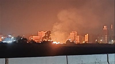 السيطرة علي حريق في مصاص قصب علي الطريق بمركز طلخا في الدقهلية 