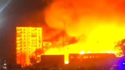 4 إصابات.. إخماد حريق ضخم باستوديو الأهرام في الجيزة (صور) 