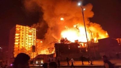 انتداب خبراء المعمل الجنائى لفحص ملابسات حريق استوديو الأهرام