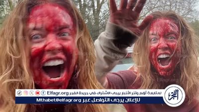 سيدني سويني تثير رعب متابعيها بصورة لوجهها ملطخا بالدماء
