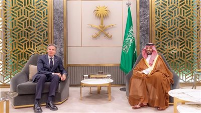 ولي العهد السعودي يبحث مع وزير الخارجية الأمريكي الجهود المبذولة لوقف الحرب على غزة