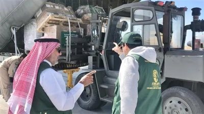 وصول طائرتي إغاثة من المملكة السعودية لمطار العريش لصالح غزة