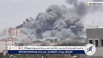 شاهد| طائرات الاحتلال تقصف أبراجا سكنية بمدينة الأسرى غرب مخيم النصيرات