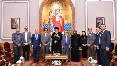 قداسة البابا تواضروس الثاني يستقبل وزير الشباب والرياضة