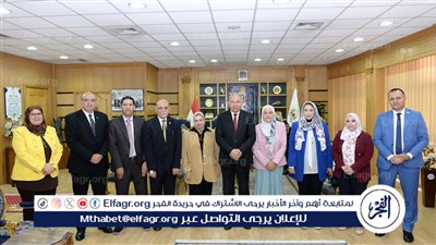 وفد من مركز القياس والتقويم بالتعليم العالي لتسلم مشروعات الدورة السادسة بجامعة المنصورة