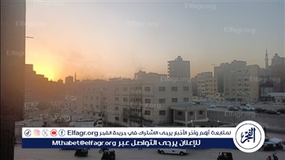 لحظة نشوب حريق المجلس المحلي بالخصوص في القليوبية (فيديو)