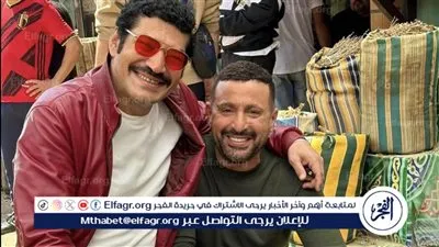 على طريقته الخاصة.. باسم سمرة يمازح أحمد السقا