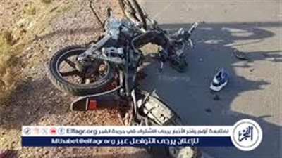سقوط لوحة إعلانات من كوبري سندوب علي شاب يقود موتوسيكل بمركز المنصورة