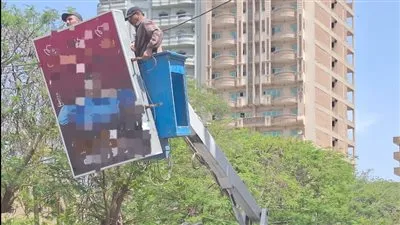 حملات مكثفة لإزالة الإعلانات المخالفة بشوارع الدقهلية 