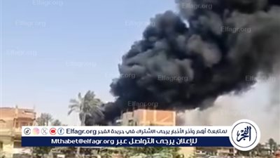اندلاع حريق هائل داخل مخزن مراتب بالبدرشين
